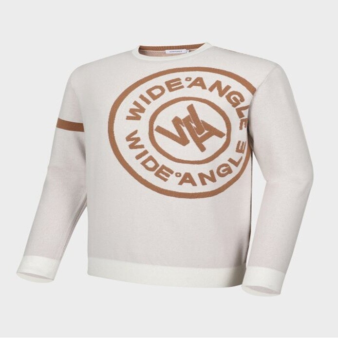 와이드앵글 CO 로고 모티프 라운드 풀오버 MWMU24K71