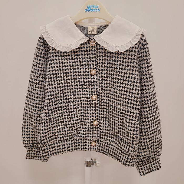 리틀밥독_ 리틀밥독 HC12 프리티C/D 하운드체크카라가디건 H251MJK02
