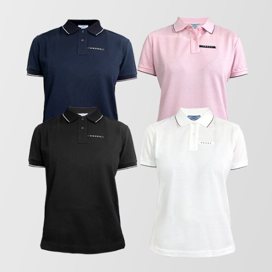 PRADA 로고패치 폴로 여성 반팔 티셔츠(3511A1V73 F014C/F022X/F0964/F0967)