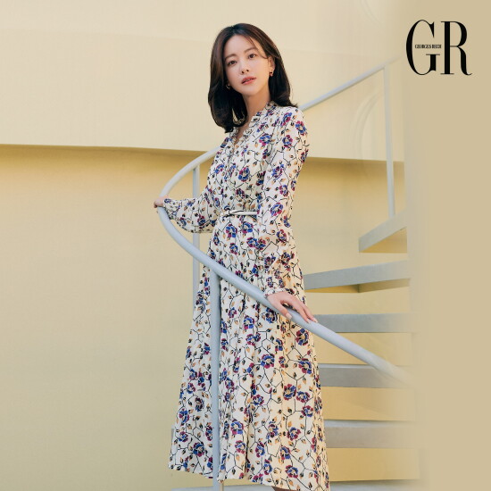 [조르쥬 레쉬]○ GR 23SS 아사 코튼 100 플로럴 원피스 2종 (이너 슬립+원피스)
