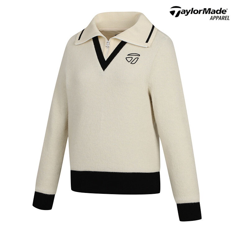테일러메이드(TAYLORMADE) 여성 방풍 안감 카라 울 티셔츠 HO-81LJ42-102