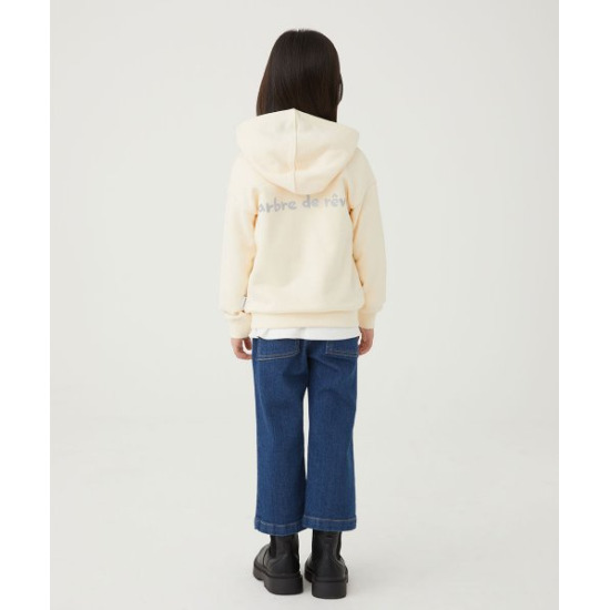 ○[얼킨] 리플렉티브 로고 오가닉 후드 크림 Reflective Logo Organic Hoody_Cream