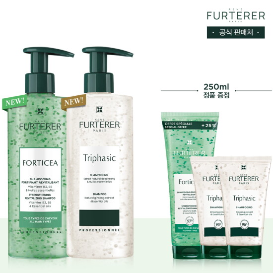 [르네휘테르]포티샤 슈퍼볼륨 샴푸두피강화 트리파직 샴푸 500ml 듀오(+정품+50mlX2증정)