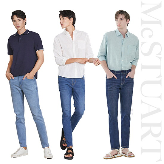 [맥스튜어트]McSTUART 썸머 쿨링 스트레이트 데님 남성 3종