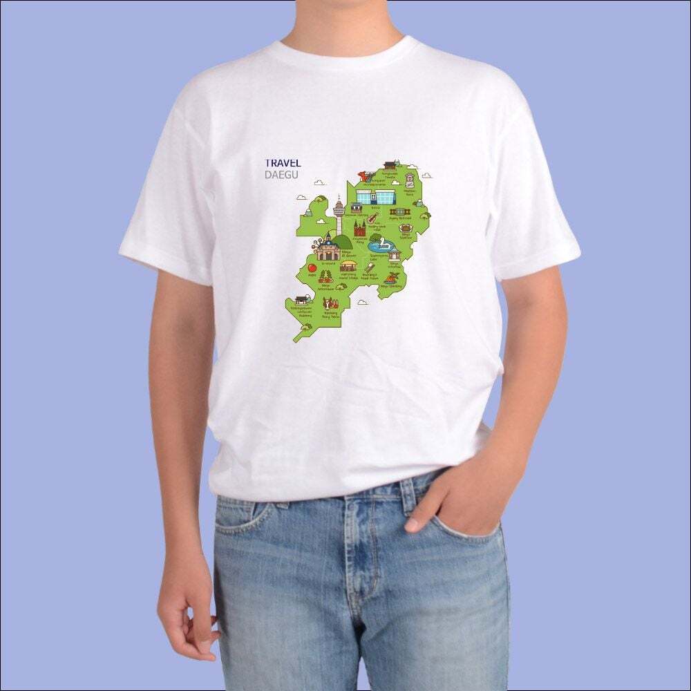 톰스외 오너클랜 국내여행 여름휴가 전국지도 관광지도 B 반팔티