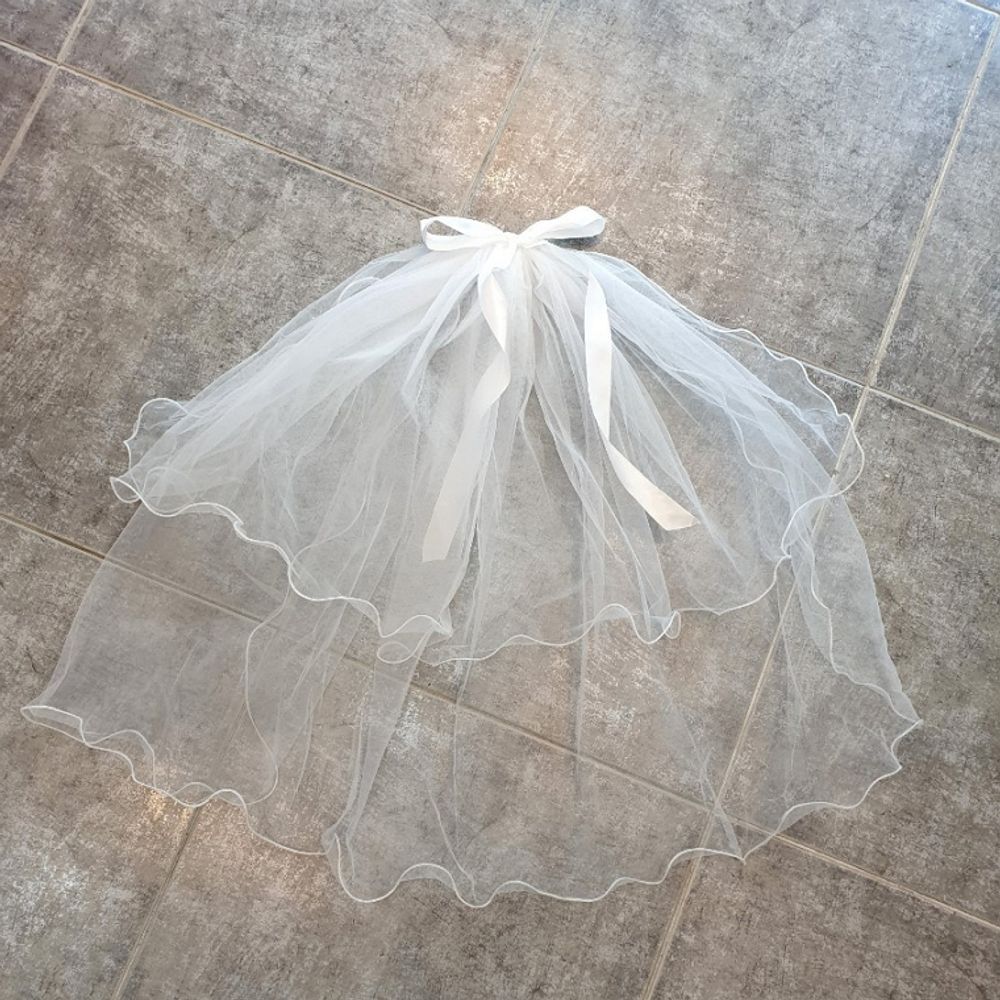 승리아트기획 오앤디샵 셀프 웨딩 더블 면사포 베일 데일리 리본 패션