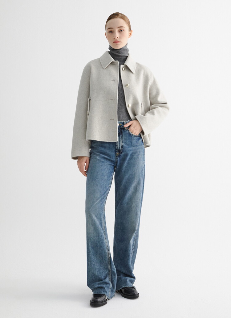 쉬즈미스 울 카라넥 핸드메이드 자켓SWHJKO42080