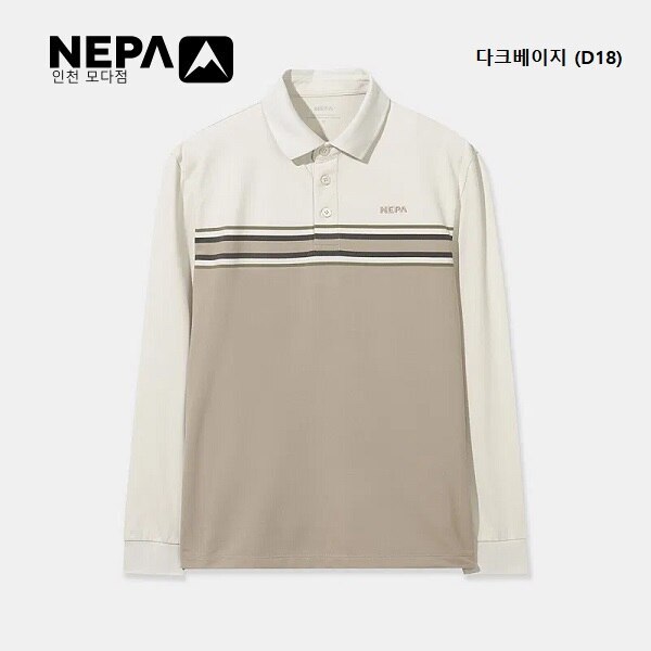 네파 [네파]남성 스트라이프 패턴 브러쉬  티셔츠 - 7L75213_D18_IC