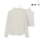 [LBL]24FW ULTRA FINE 메리노울 글리터 블렌드 니트+이너탑 2SET (총 4종)