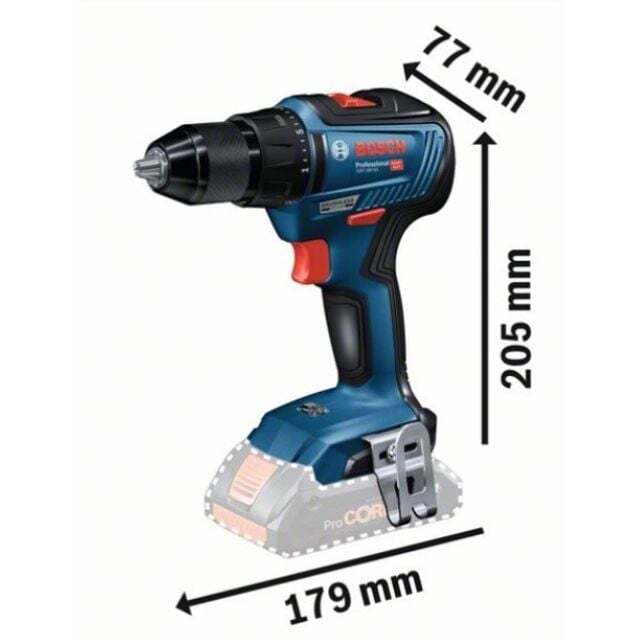 오너클랜 충전드릴18V (브러쉬리스) 본체만 리튬 13mm 55/28Nm 0-450/1750rpm 1.1kg GSR18V-55 Solo