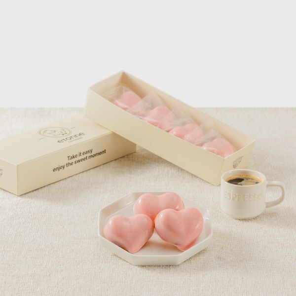 교보문고 수예당화과자 수예당 핑크 하트 마들렌 4입 세트