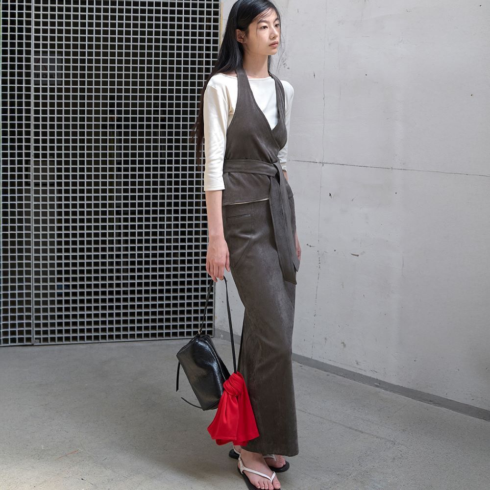 아틀리에 나인  HAVN SET-UP VELVET MAXI SKIRT NMP5NWSK5114M0