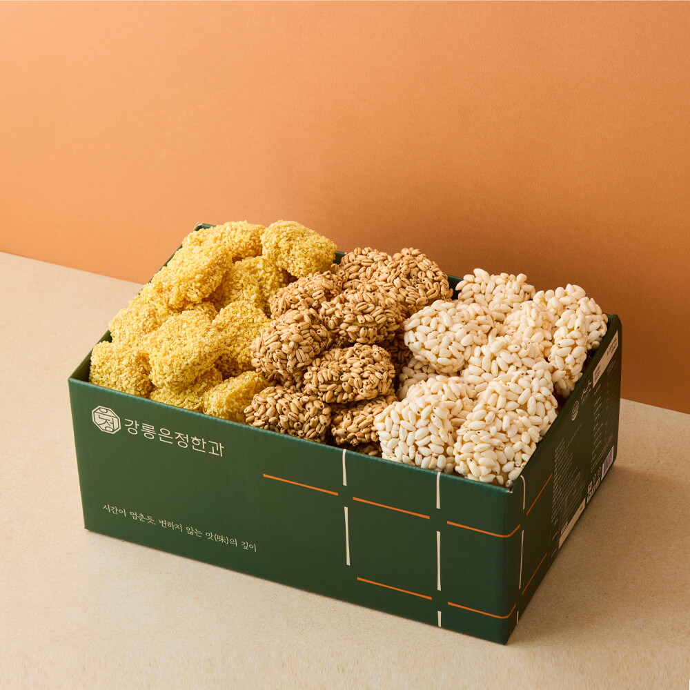 기타 강릉은정한과 한입과줄 3종세트(200gX3봉) 유과 명절 설날 추석 답례품