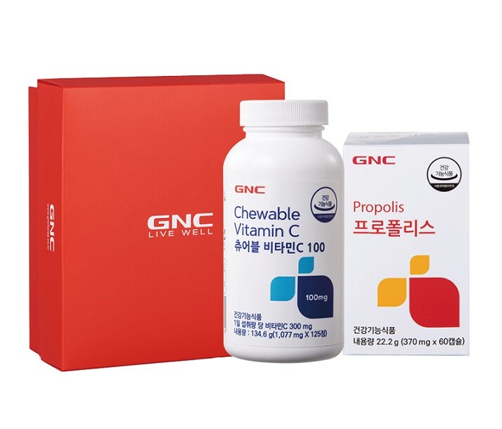 지엔씨 (GNC) 프로폴리스 츄어블 비타민C 세트