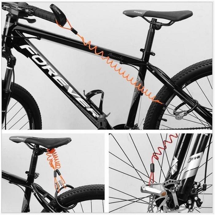 셀러허브 스포츠 자전거 도난 방지 브레이크 안장 자물쇠 와이어