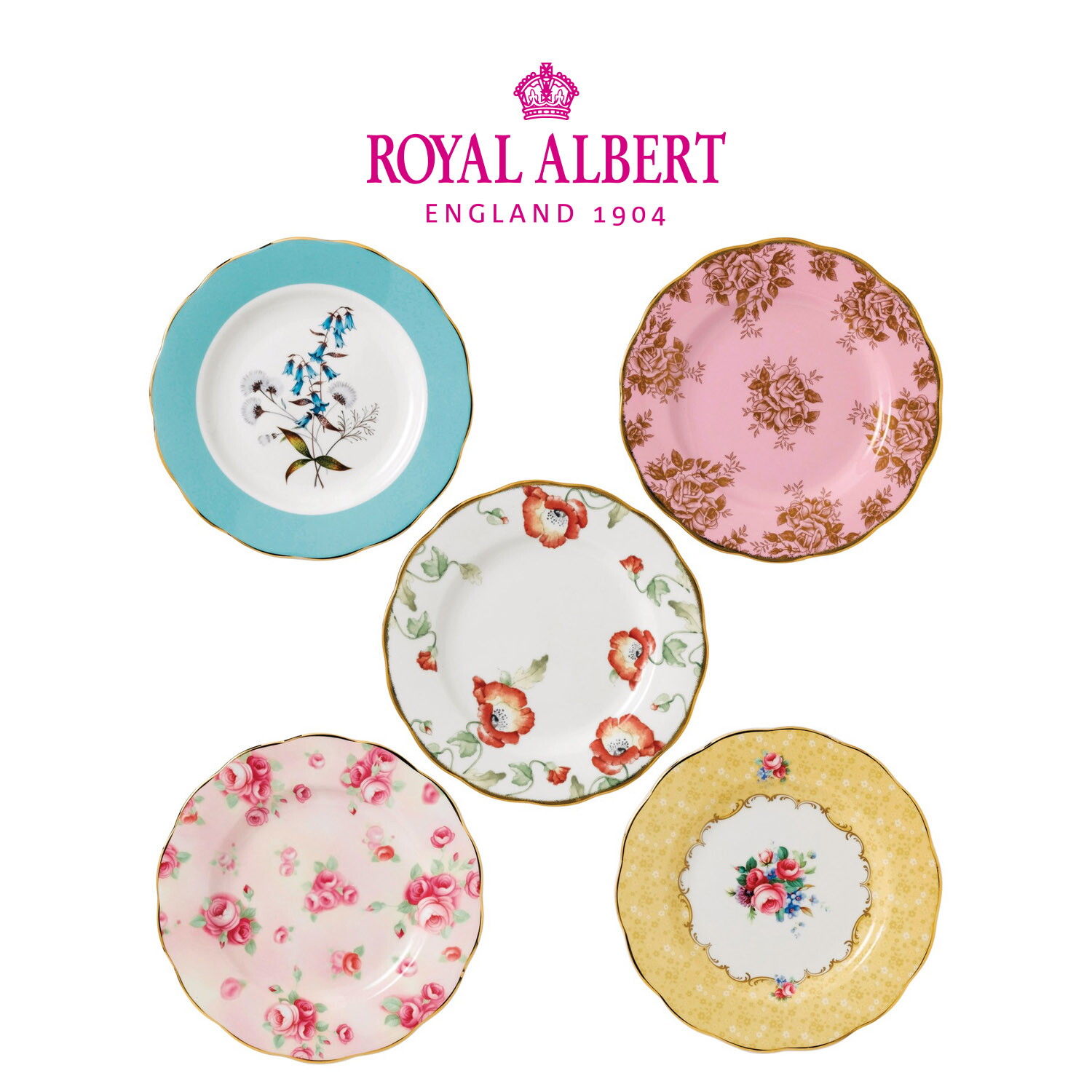 인도네시아 로얄알버트 100주년 리프레시 20cm 중접시 5P 세트(후기)