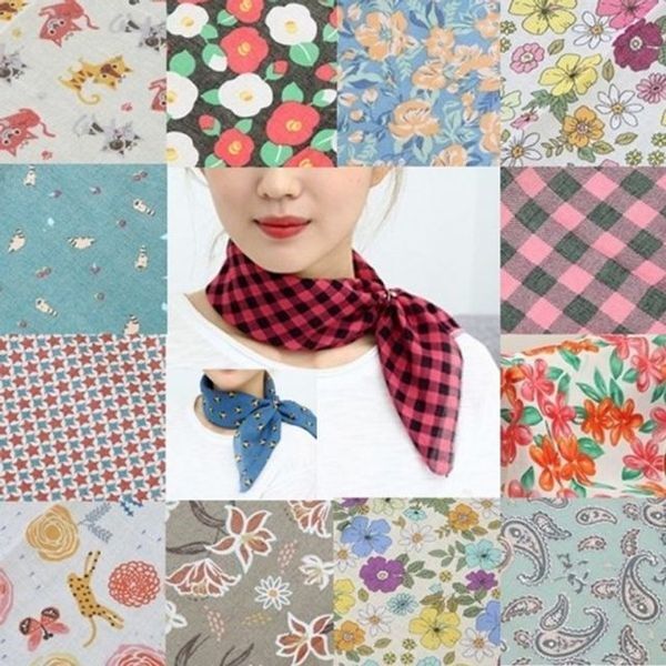 에이치플러스몰 [하프클럽/에이치플러스몰]스카프마니아 런칭 사각 손수건 스카프 국내 제작 단체 개별포장 쁘띠 선물 머플러 순면