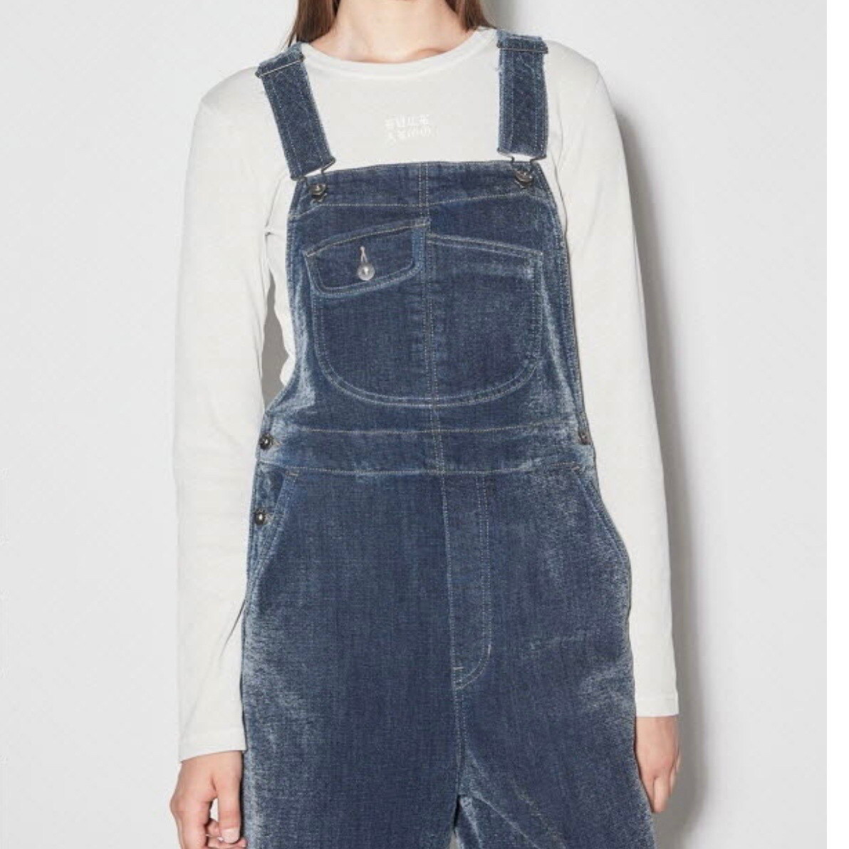 버커루 (패플) [버커루]여성 벨벳데님 오버롤 IN B244DO990P_US