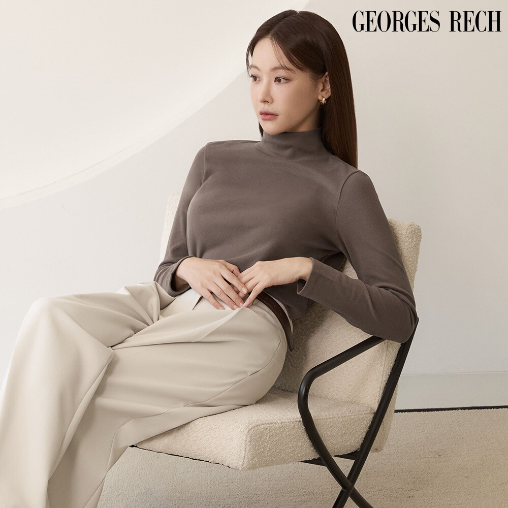 [조르쥬 레쉬] 26FW 여성 더블 기모 터틀넥 티셔츠 6종