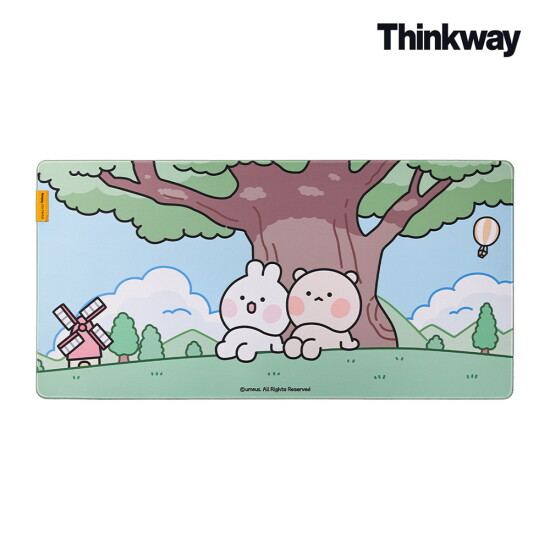 [씽크웨이]씽크웨이 데스크매트 장패드 곰돌찡이랑 토끼찡 에디션