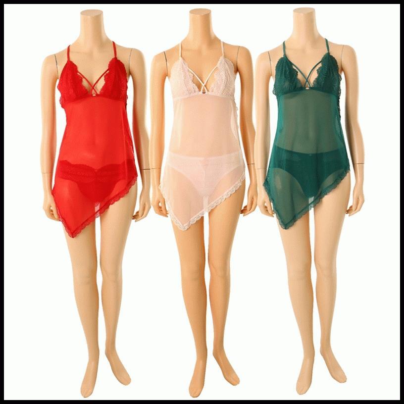 비너스 플러스(엔터) 균일가세일 이벤트 원피스잠옷 여성스러운 레이스 옆트임 풀슬립_SFSD255SSG