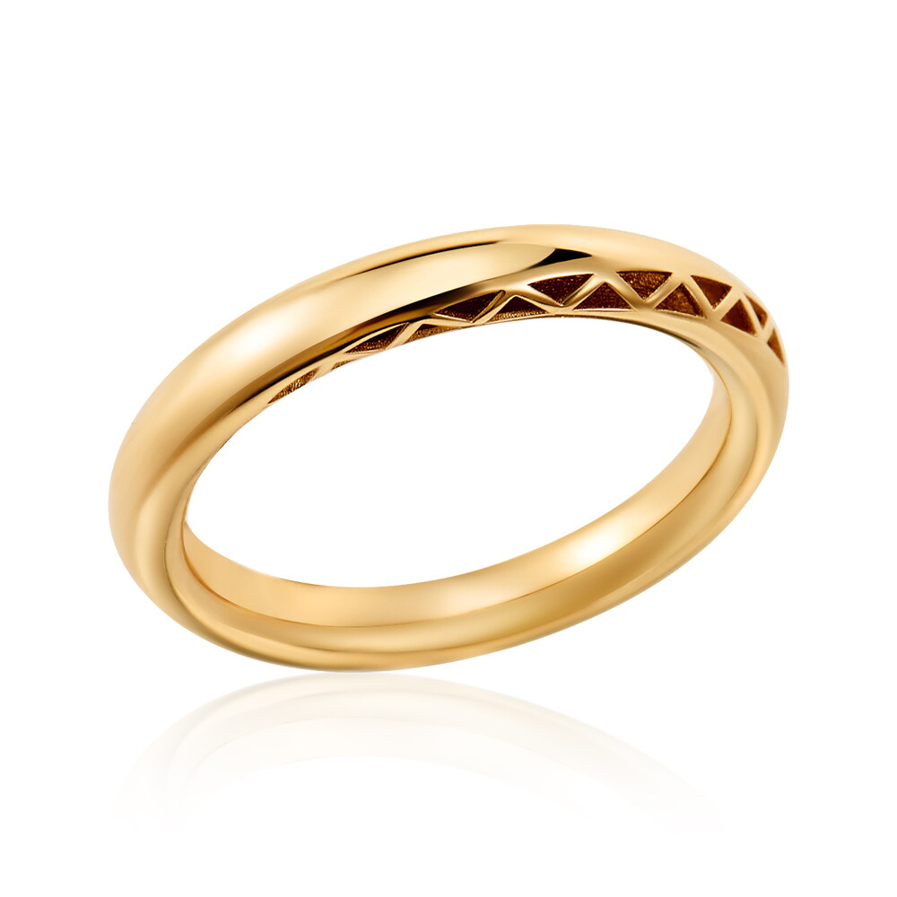 모룬 [모룬] 14K 쉐도우 커브 삼각 컷팅 반지 MOS40351