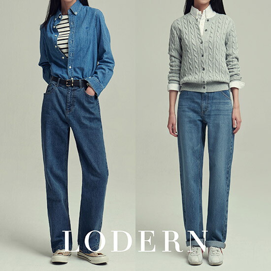 [로던](런칭가 89,000원) 여성 에센셜 스트레이트핏 데님 팬츠 2종