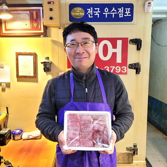 [싱싱모아팜]국내산 목포 홍어 삭힌 홍어회 숙성 600g