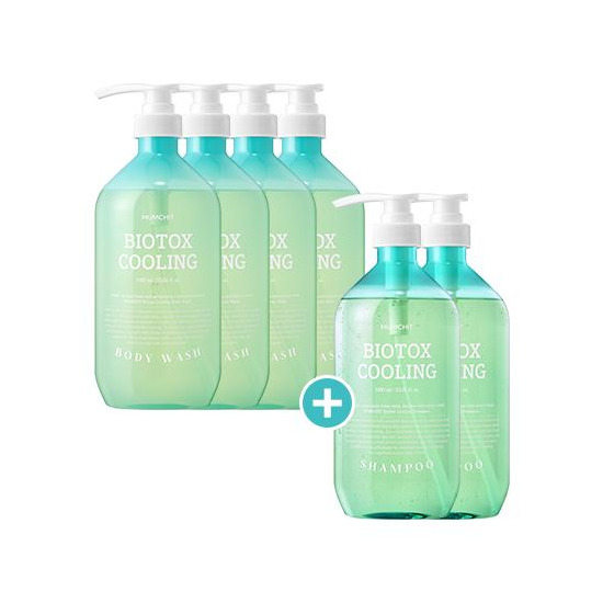[멈칫]☆최신상☆★방송에서만 6,000ml★ 멈칫 바이오톡스 쿨링 바디워시 1,000ml 4통+샴푸 1,000ml 2통