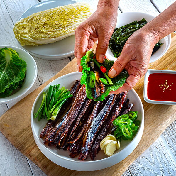 주영씨푸드 수향 산지직송 포항 구룡포 진공 과메기 완전손질 5미 10쪽 야채세트