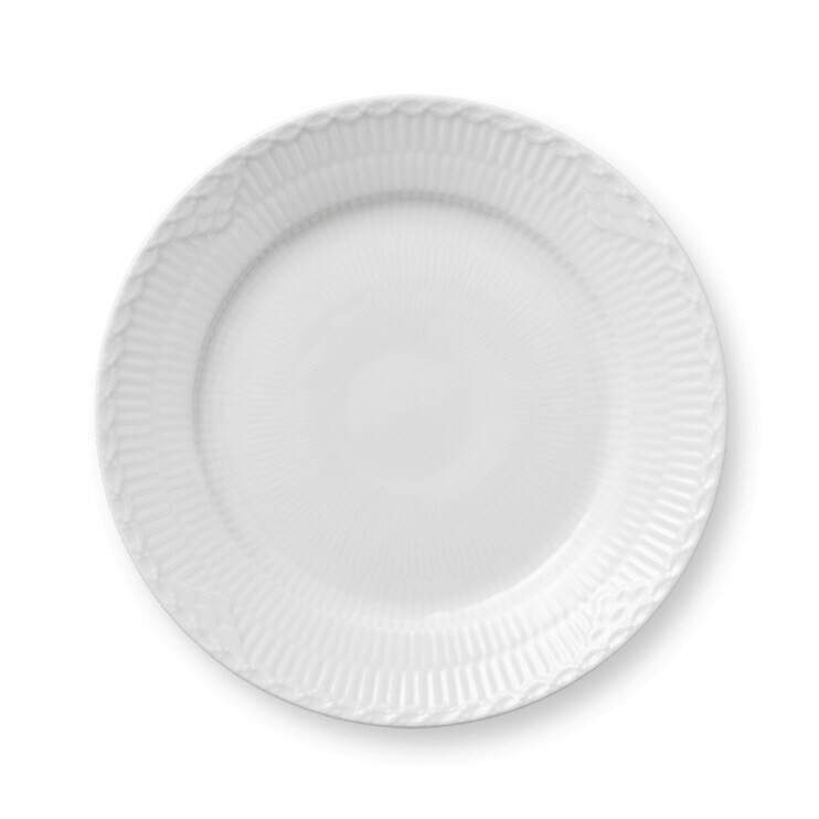 로얄코펜하겐 로얄코펜하겐 로얄코펜하겐 화이트 플루티드 하프레이스 접시 19cm