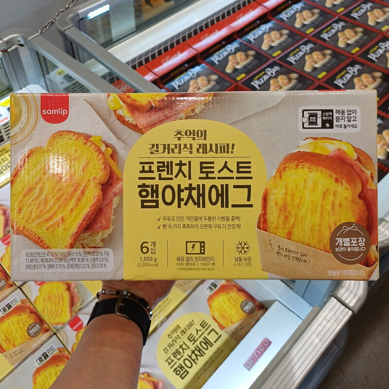 F1㈜샌드팜 글로벌푸드 삼립 프렌치토스트 햄야채에그 1.05kg(6개입) / 스팀팩패키지