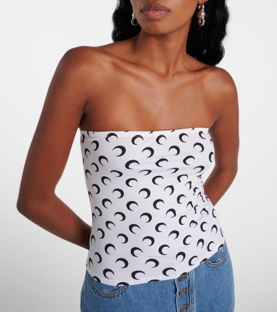 MARINE SERRE 마린세르 25SS 마린세르 민소매 티셔츠 MRSW251PRTO031BR INVERSE TAN DOM