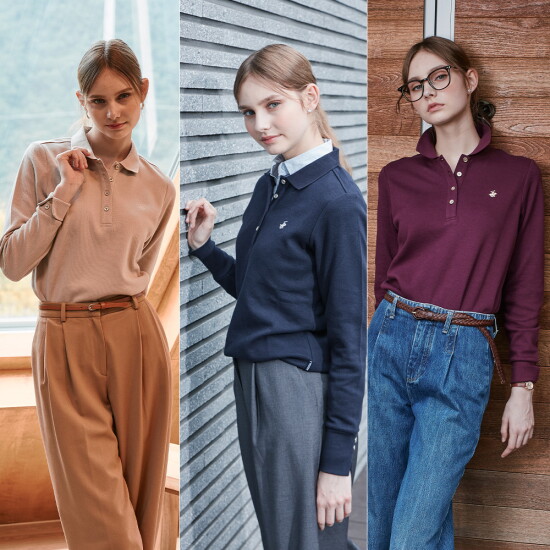 [비버리힐스폴로클럽]비버리힐스폴로클럽 24FW 여성 PK 긴팔티셔츠 3종  