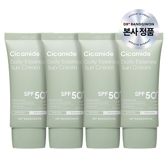 [닥터방기원][롯데단독★빠른배송] 닥터방기원 시카마이드 데일리 에센스 선크림 50g * 4개 