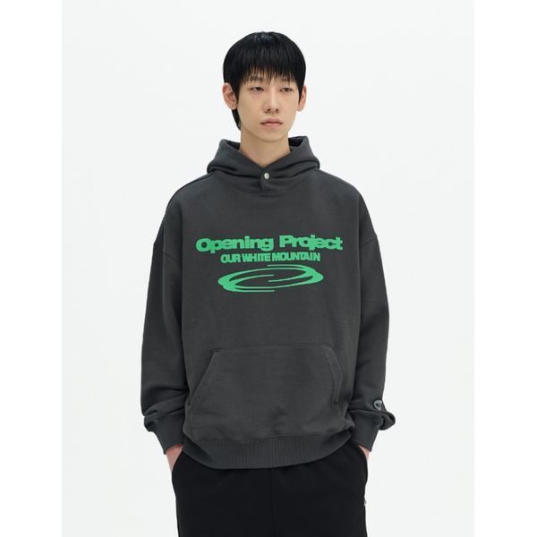 주식회사 에이플로우 오프닝프로젝트 [하프클럽/오프닝프로젝트]공용 Identity Hoodie - Charcoal (FWRFCTH327MCH-W)