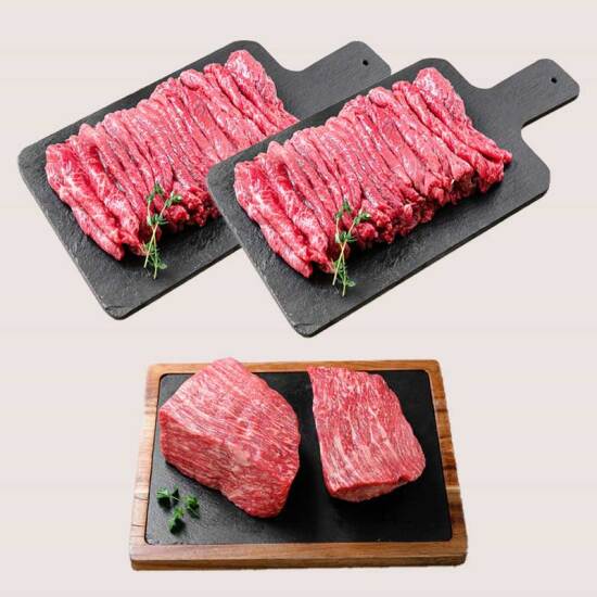 [횡성축협한우]횡성축협한우 1+ 불고기 300g x 2, 국거리 300g (냉장, 선물포장)