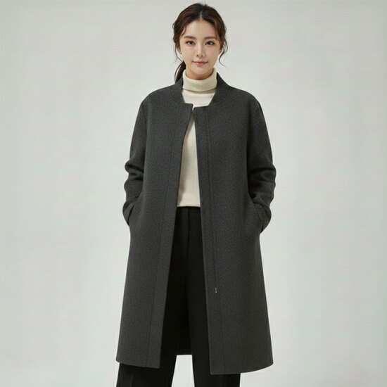 [엘루아][엘루아] 울 블렌디드 핸드메이드 롱코트 3종택1