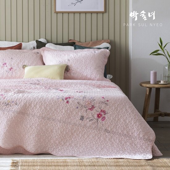 [K]광목 자수 워싱 침구 풀세트_연수화
