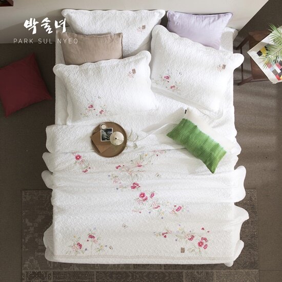 [K]광목 자수 워싱 침구 풀세트_연수화