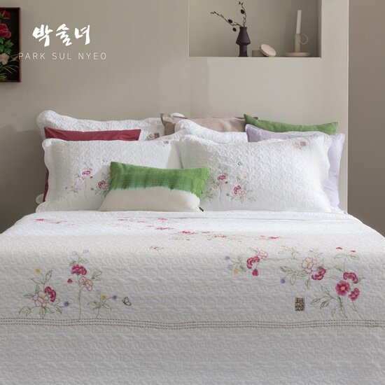 [K]광목 자수 워싱 침구 풀세트_연수화