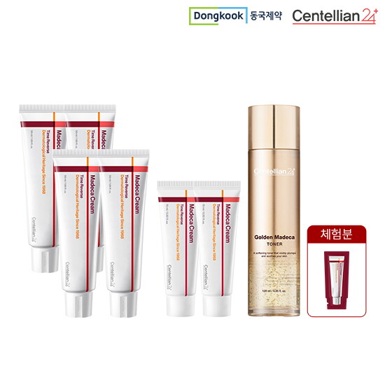 [센텔리안24][마데카크림 시즌7 50ml*4통 + 크림 15ml*2통 + 골든 마데카 토너 120ml*1통 + 크림 체험분 1매