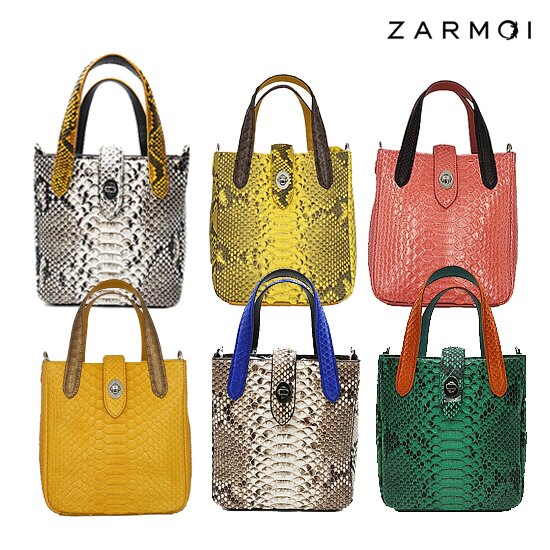 ★정상가 298,000원★[잘모이] 셀리나 리얼 파이톤 미니 토트백 ZA-4023