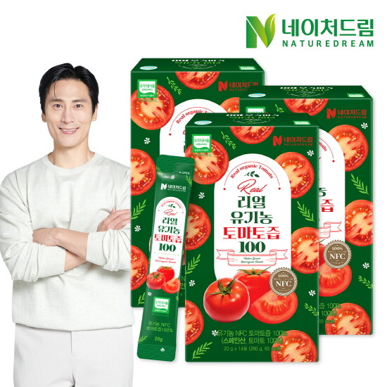 [네이처드림][비밀특가]리얼 유기농 토마토즙 100 20g 14포 3박스/스페인산 NFC착즙 유기농인증 NON GMO 라이코펜