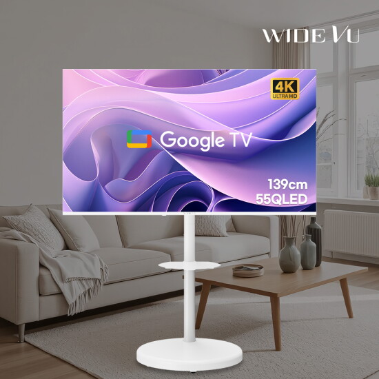 [와이드뷰][와이드무빙뷰] 화이트에디션 대형 삼탠바이미 셋트 QLED 139cm(55인치) UHD 4K 스마트 이동식 TV 중소바이미 기사방문설치(무료)