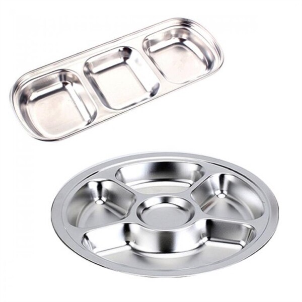 ㈜소리 캔버라 [하프클럽/캔버라]개인위생 식판 비대면 집콕 5구원형 3구반찬소스 세트