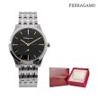 FERRAGAMO 블랙 슬림 실버 시계(SFDF01220)