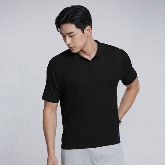 이동수골프(레저) 럭스골프 남성 클래식 카라 반팔 니트 셔츠 LX21SNT4M_BK