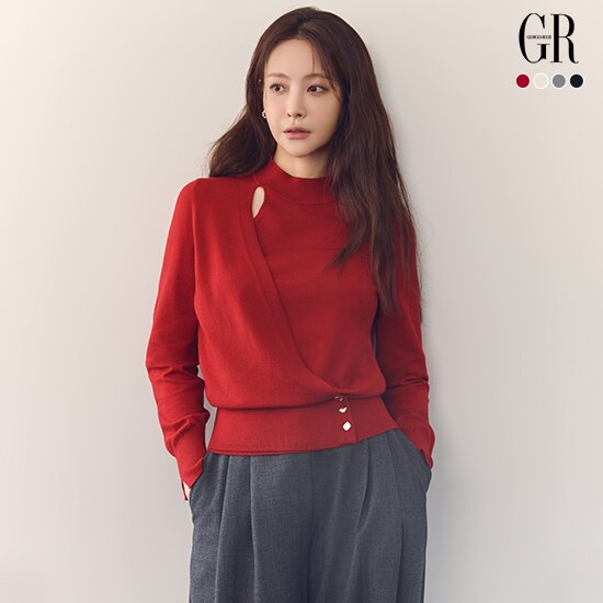 [조르쥬 레쉬] ○26FW 모크넥 랩블라우스 니트 4종