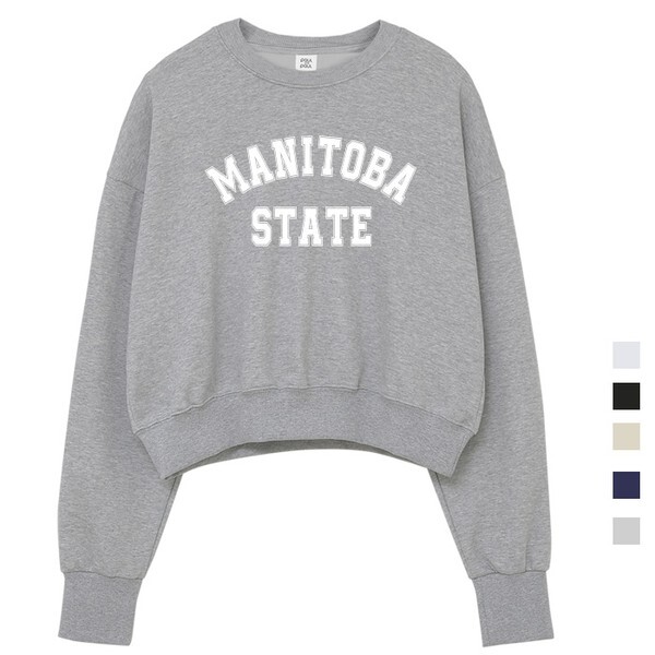 폴앤폴 [하프클럽/폴앤폴]매니토바 크롭 맨투맨 5컬러